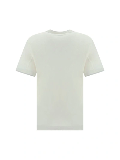 Shop Brunello Cucinelli T-shirts In Off White+perla