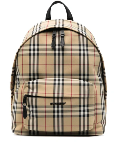 Shop Burberry Backpack Bags In Brown