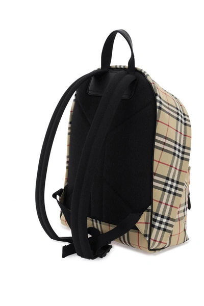 Shop Burberry Check Backpack In Multicolor