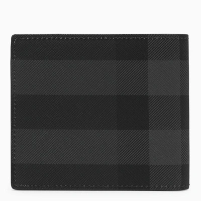 Shop Burberry Check Pattern Wallet In Grey