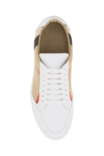 Shop Burberry Check Sneakers In Multicolor