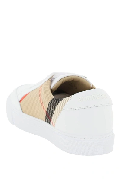 Shop Burberry Check Sneakers In Multicolor