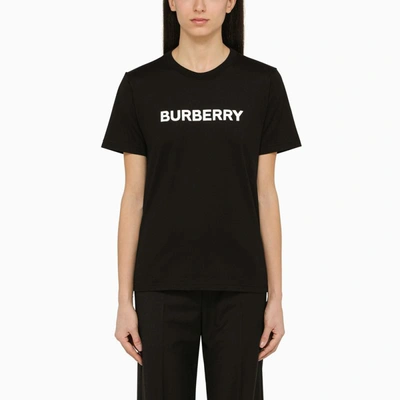 Shop Burberry Crew-neck T-shirt With Logo In Black