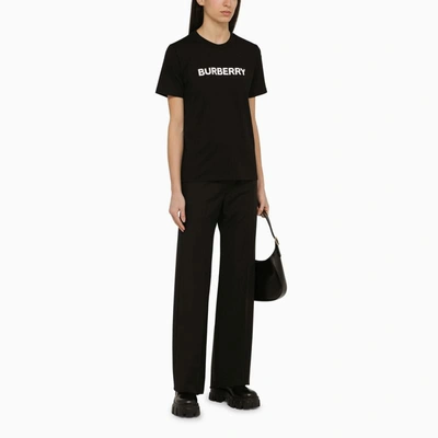 Shop Burberry Crew-neck T-shirt With Logo In Black