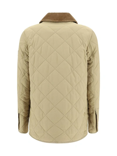 Shop Burberry Down Jackets In Honey