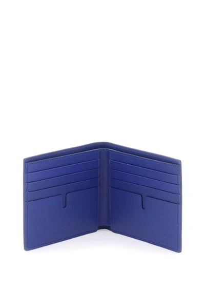 Burberry Ekd Bi-fold Wallet In Blue