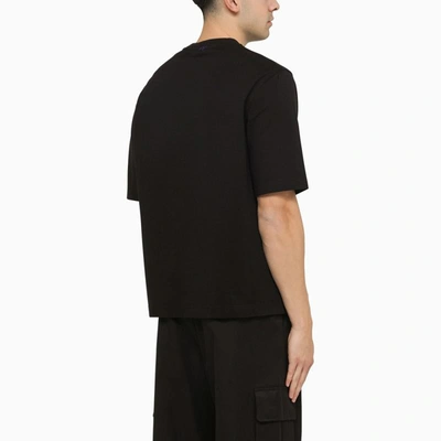 Shop Burberry Oversize Crew-neck T-shirt In Black