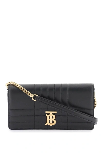 Shop Burberry Quilted Leather Mini 'lola' Bag In Black