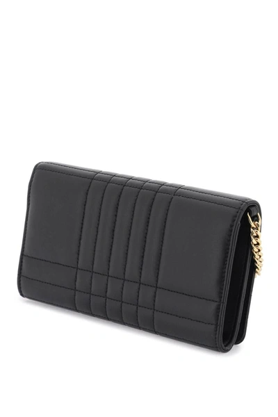 Shop Burberry Quilted Leather Mini 'lola' Bag In Black