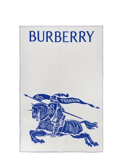 Shop Burberry Small Blanket In Blue