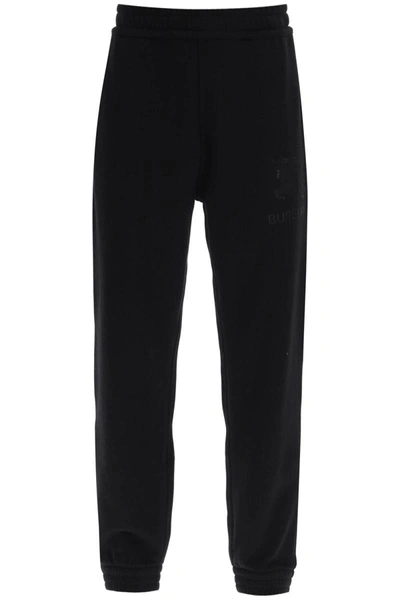 Shop Burberry Tywall Sweatpants With Embroidered Ekd In Black