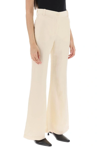 Shop By Malene Birger Carass Linen Blend Pants In White