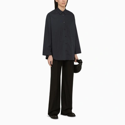 Shop By Malene Birger Derris Navy-coloured Oversize Shirt In Organic In Blue