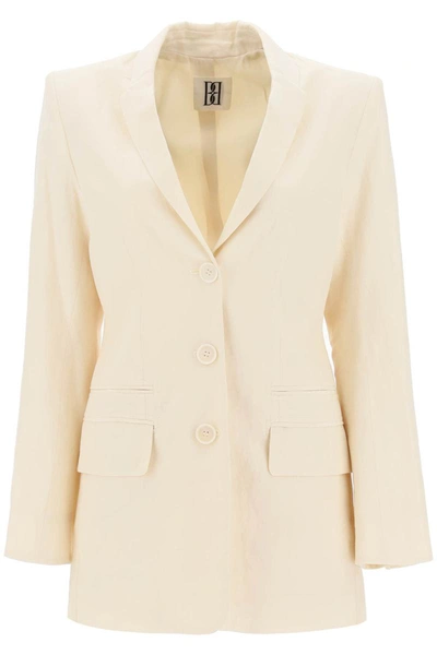 Shop By Malene Birger Porter Linen Blend Blazer In White