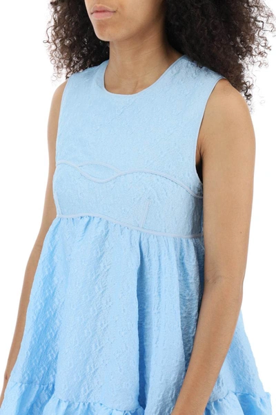 Shop Cecilie Bahnsen 'divya Louise' Short Balloon Dress In Blue