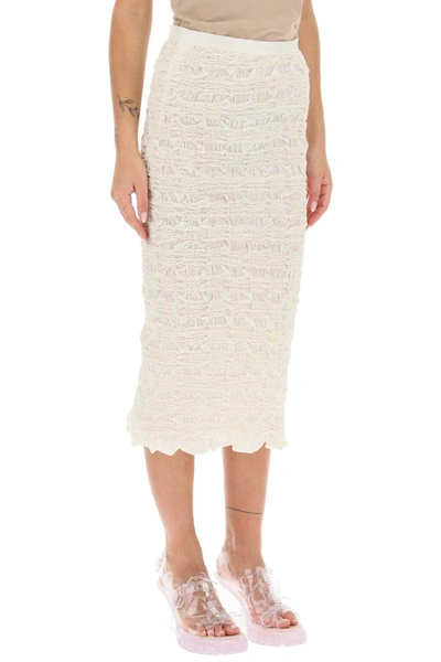 Shop Cecilie Bahnsen Ugne Midi Skirt In White