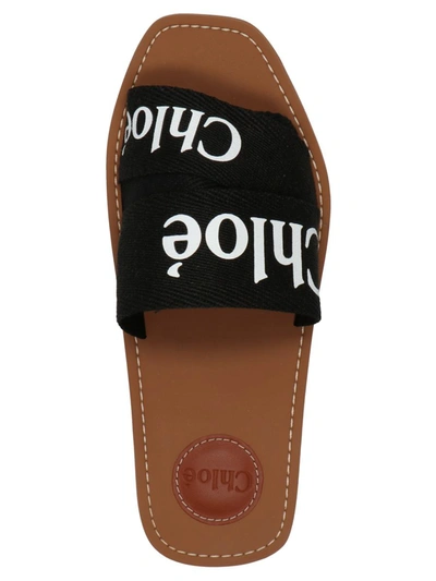 Shop Chloé 'woody' Sandals In Black