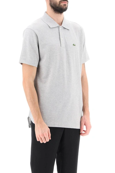 Shop Comme Des Garçons Comme Des Garcons Shirt Lacoste Crocodile Polo Shirt In Grey