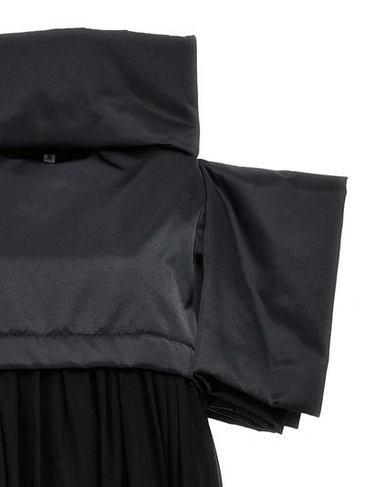 Comme Des Garçons Wide-sleeves Puffball Midi Dress In Black