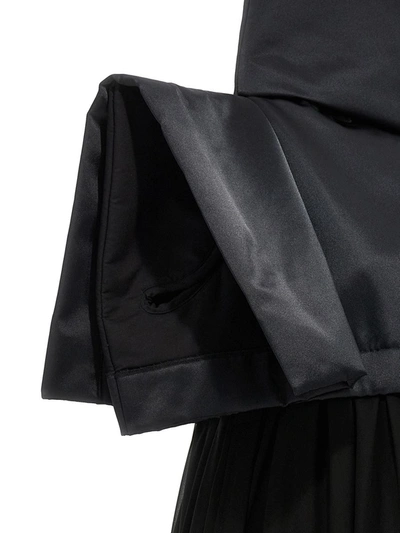 Comme Des Garçons Wide-sleeves Puffball Midi Dress In Black