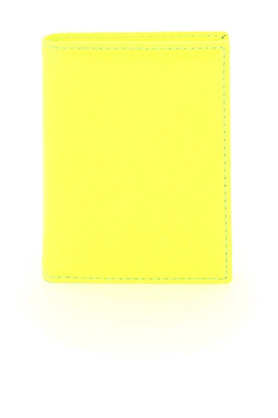 Shop Comme Des Garçons Comme Des Garcons Wallet Fluo Leather Bifold Wallet In Multicolor