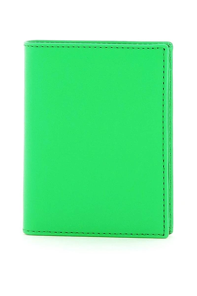 Shop Comme Des Garçons Comme Des Garcons Wallet Leather Small Bi-fold Wallet In Green