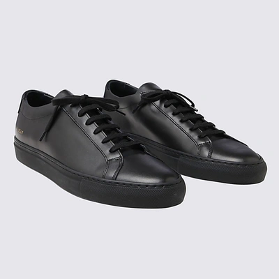 Shop Common Projects Black Leather Original Achilles Sneakers