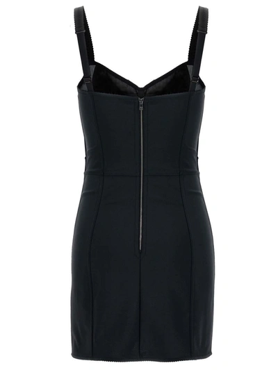 Dolce & Gabbana A Dress With A Girdle And Breast. In Black