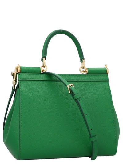 Shop Dolce & Gabbana 'sicily' Mini Handbag In Green