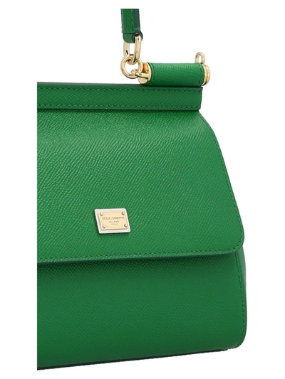 Shop Dolce & Gabbana 'sicily' Mini Handbag In Green