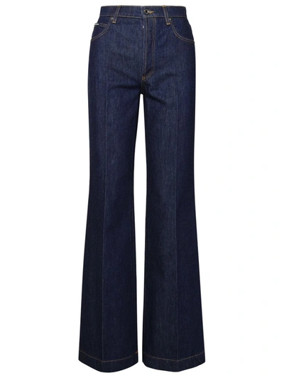 Shop Dolce & Gabbana Dark Blue Cotton Jeans