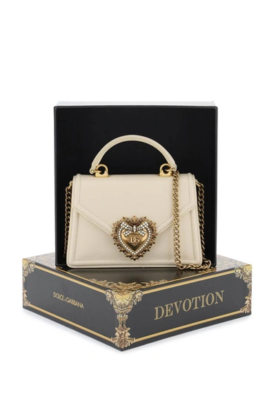 Shop Dolce & Gabbana Devotion Small Handbag In White