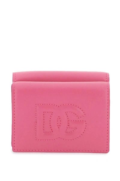 Shop Dolce & Gabbana Dg Logo French Flap Wallet In Fuchsia