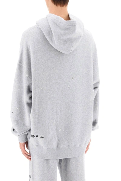 Shop Dolce & Gabbana Distressed-effect Hoodie In Grey