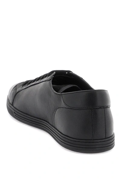 Shop Dolce & Gabbana Leather 'saint Tropez' Sneakers In Black