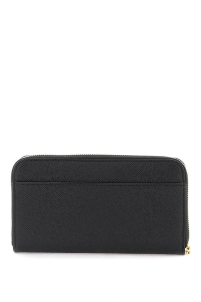 Shop Dolce & Gabbana Leather Zip-around Wallet In Black