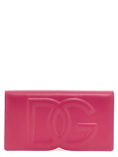 Shop Dolce & Gabbana Logo Smartphone Holder In Fuchsia