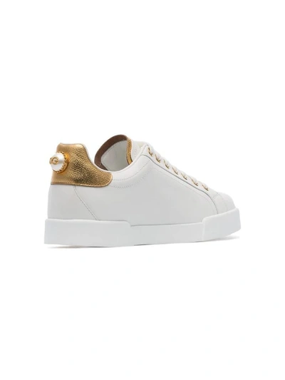 Shop Dolce & Gabbana Sneakers With Decoration In White