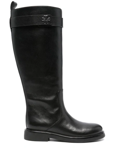 Shop Tory Burch Double T Riding Boot 35mm In Black