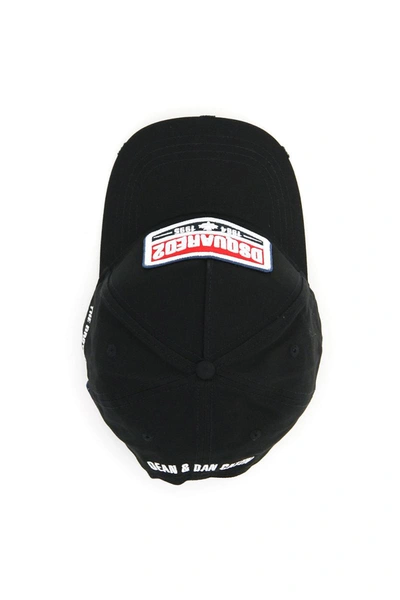 Shop Dsquared2 Baseball Cap With Embroidered Patch In Black