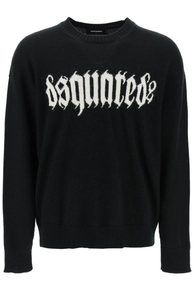 Shop Dsquared2 Gothic Logo Sweater In Black