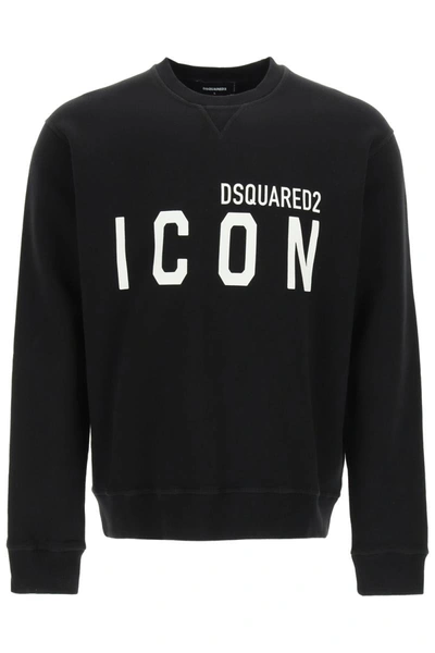 Shop Dsquared2 Icon Crew-neck Sweatshirt In Black