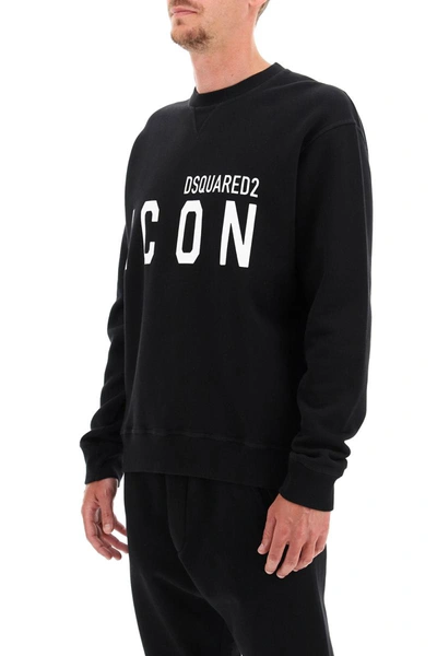 Shop Dsquared2 Icon Crew-neck Sweatshirt In Black