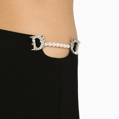 Shop Dsquared2 Palazzo Trousers With Jewel Detail In Black