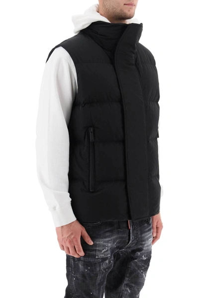 Shop Dsquared2 Quilted Down Vest In Black