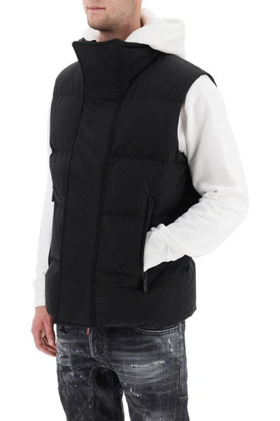 Shop Dsquared2 Quilted Down Vest In Black