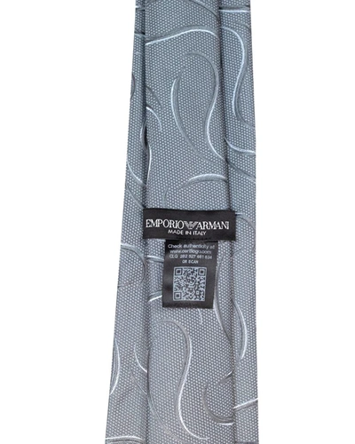 Shop Ea7 Emporio Armani Necktie In Grey