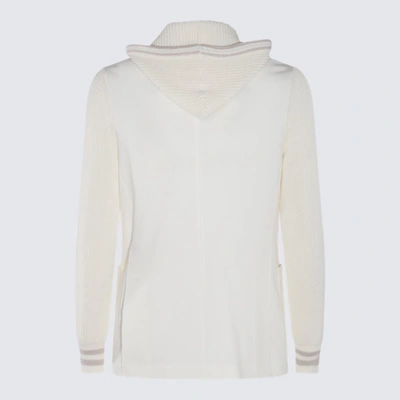 Shop Eleventy White Cotton Casual Jacket