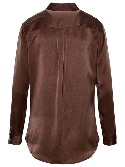 Shop Equipment Brown Silk Shirt