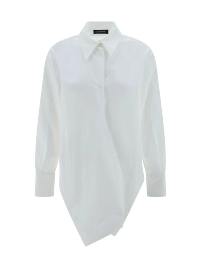 Shop Fabiana Filippi Shirts In Bianco Ottico